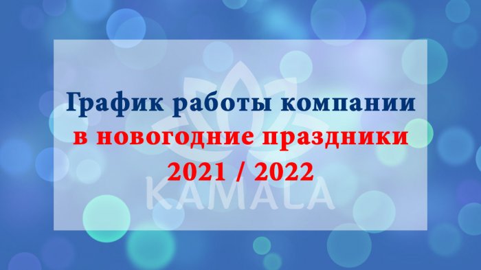 График работы компании в зимние праздники 2021/2022